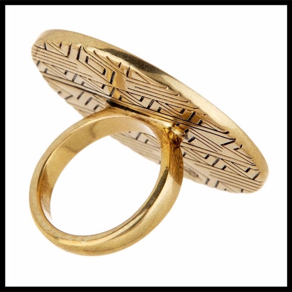 HOUSE OF HARLOW PAVE CRYSTAL LAPIS STONE RING A2C - Picture 3 of 8